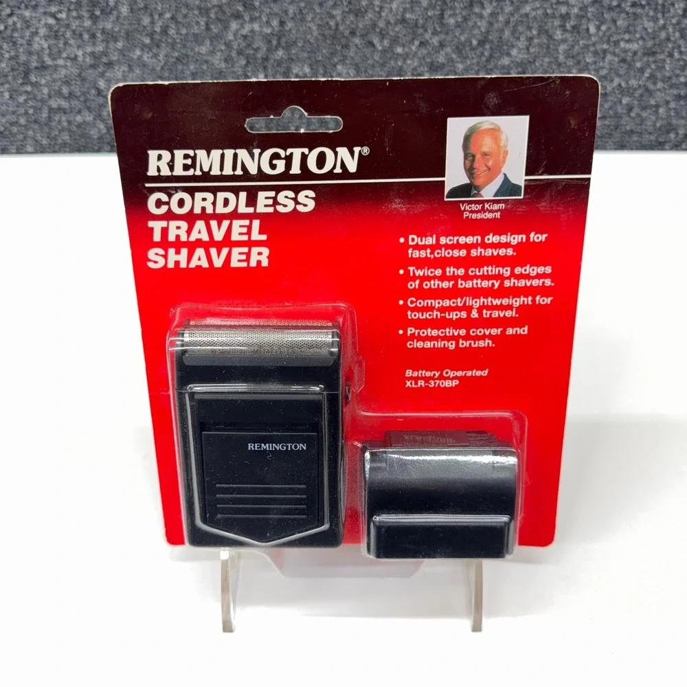 Vintage 1991 Remington Cordless Travel Shaver XLR-370BP Dual Screen New Sealed